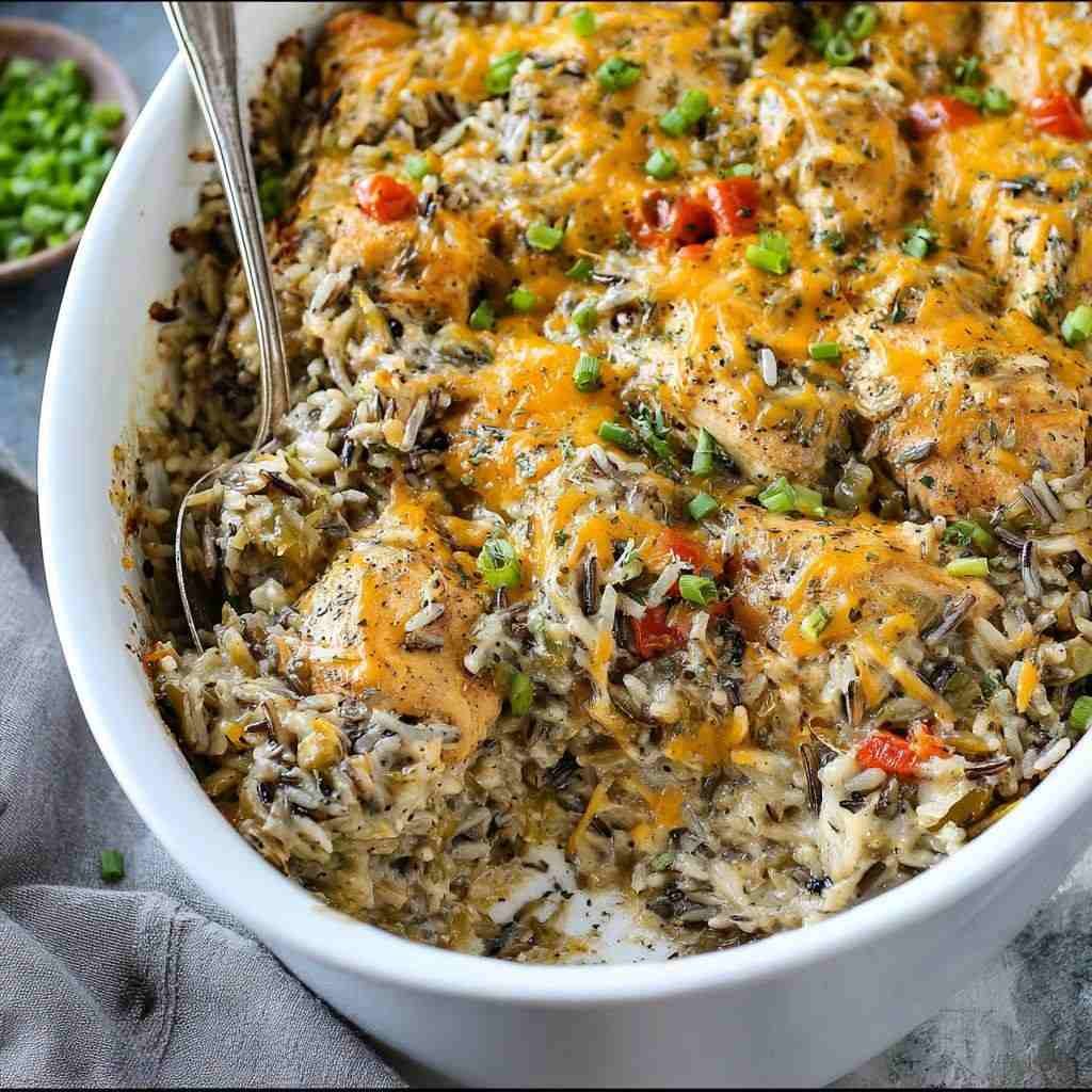 3. Cheesy Chicken and Wild Rice Casserole-100kb