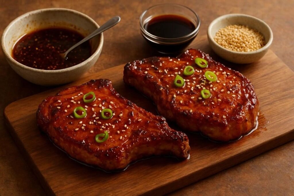 3. Honey Garlic Air Fryer Pork Chops-150kb