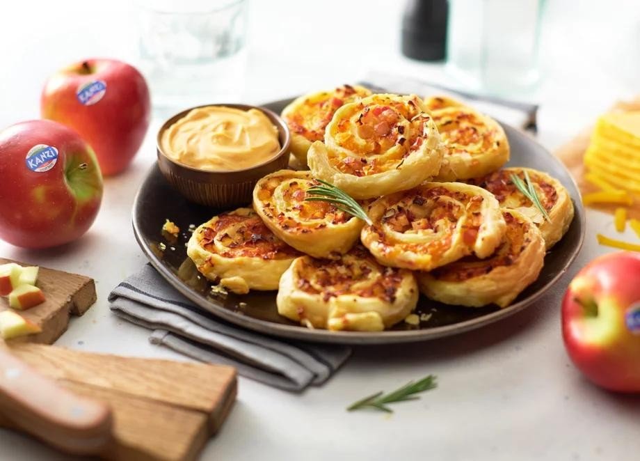 6. Apple and Cheddar Puff Pastry Pinwheels