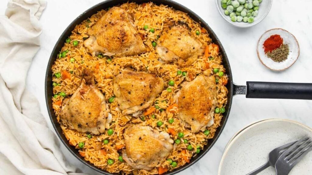 7. One-Pan Chicken and Rice-100kb