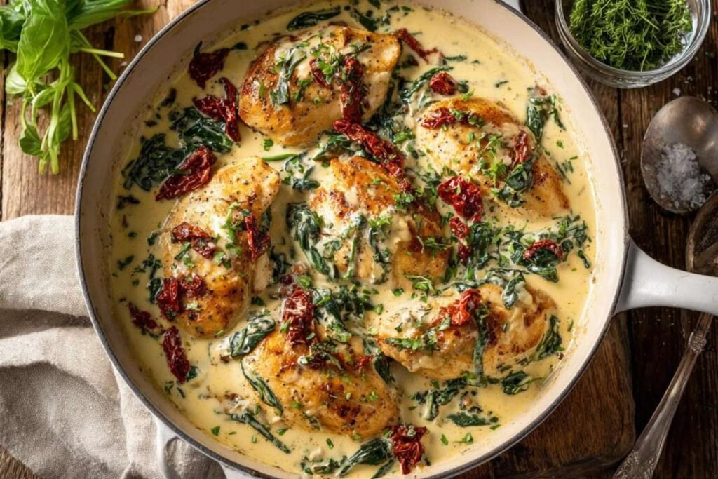8. Creamy Crockpot Tuscan Chicken-150kb
