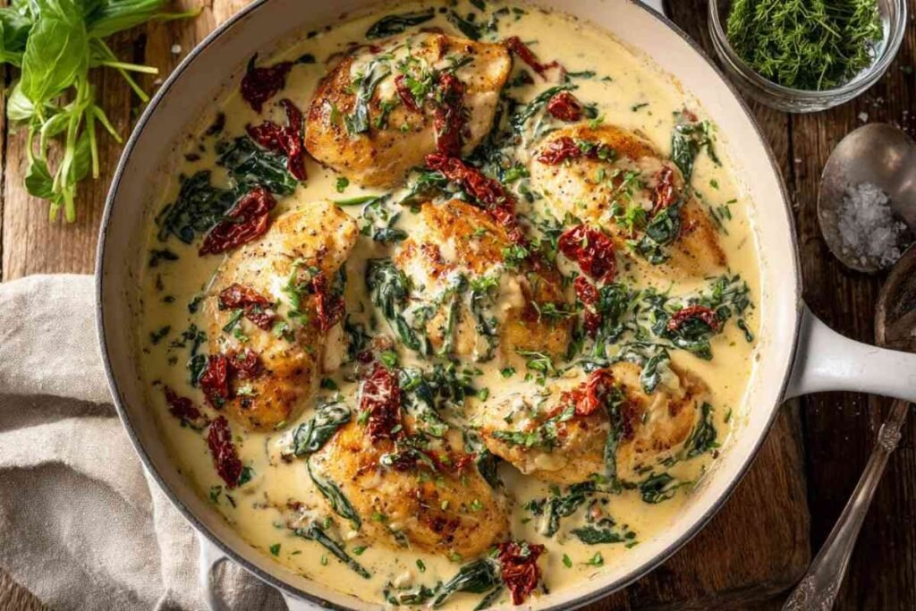 8. Creamy Tuscan Chicken-100kb