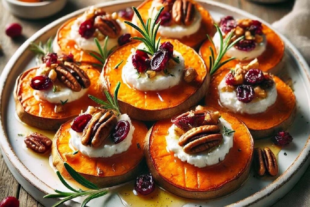 Sweet Potato Rounds with Goat Cheese