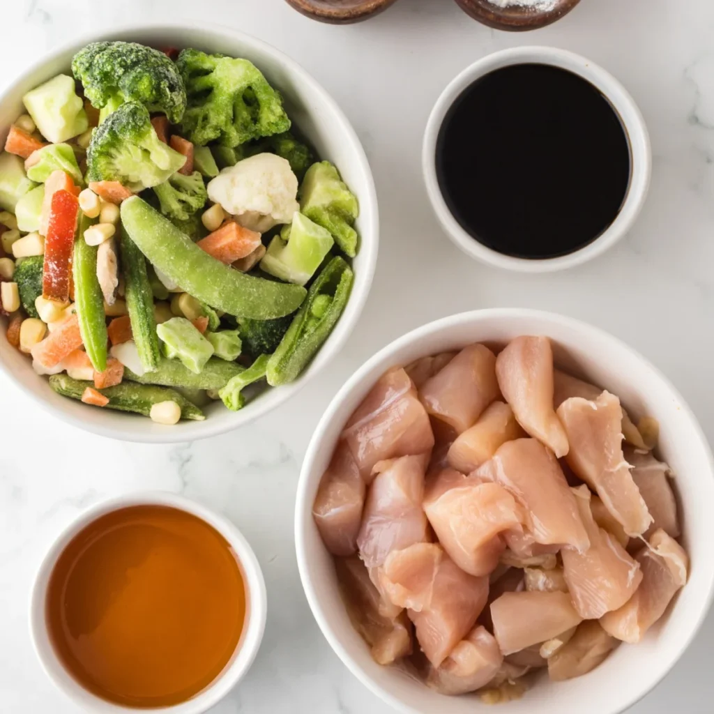 Air Fryer Chicken and Broccoli Ingredients