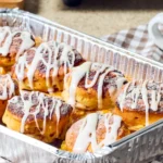 Air Fryer Cinnamon Roll Peach Cobbler