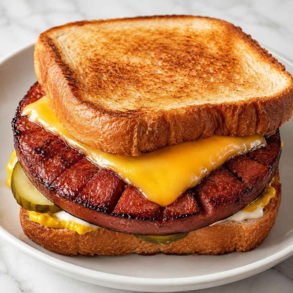 Air Fryer Fried Bologna Sandwich