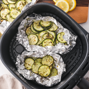 Air Fryer Parmesan Zucchini Foil Packets