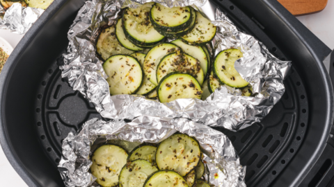 Air Fryer Parmesan Zucchini Foil Packets