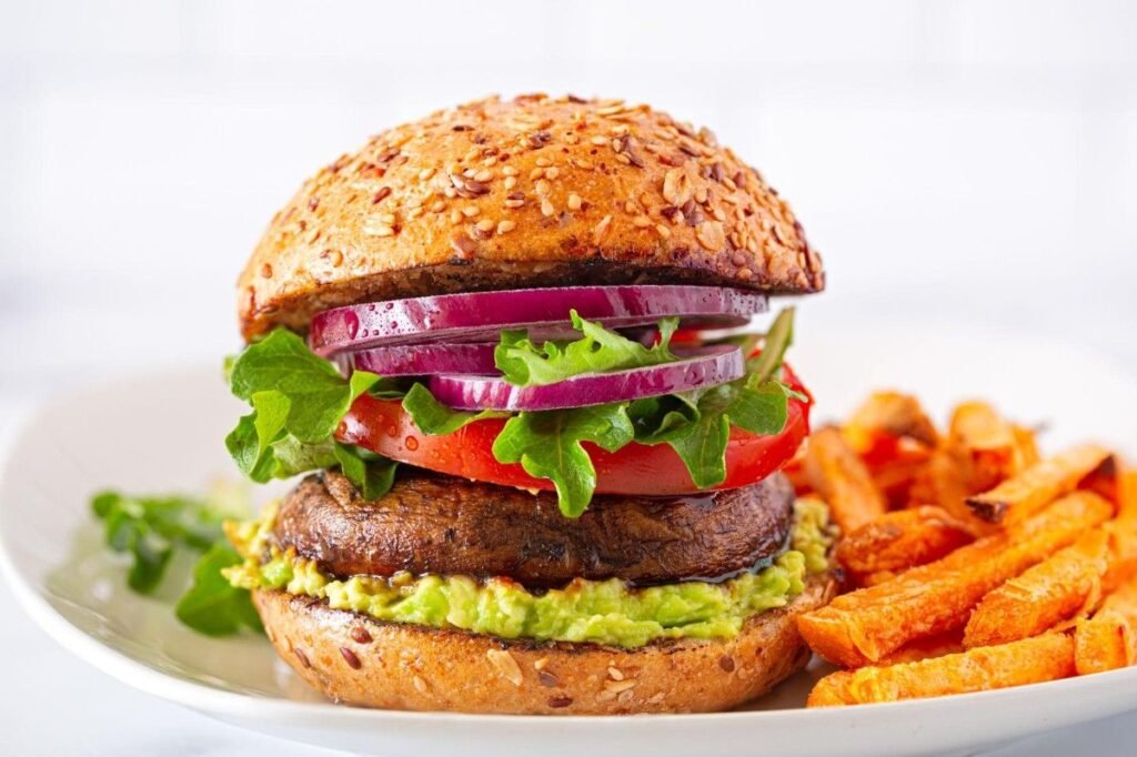 Air Fryer Portobello Mushroom Burgers-150kb