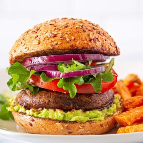 Air Fryer Portobello Mushroom Burgers-150kb