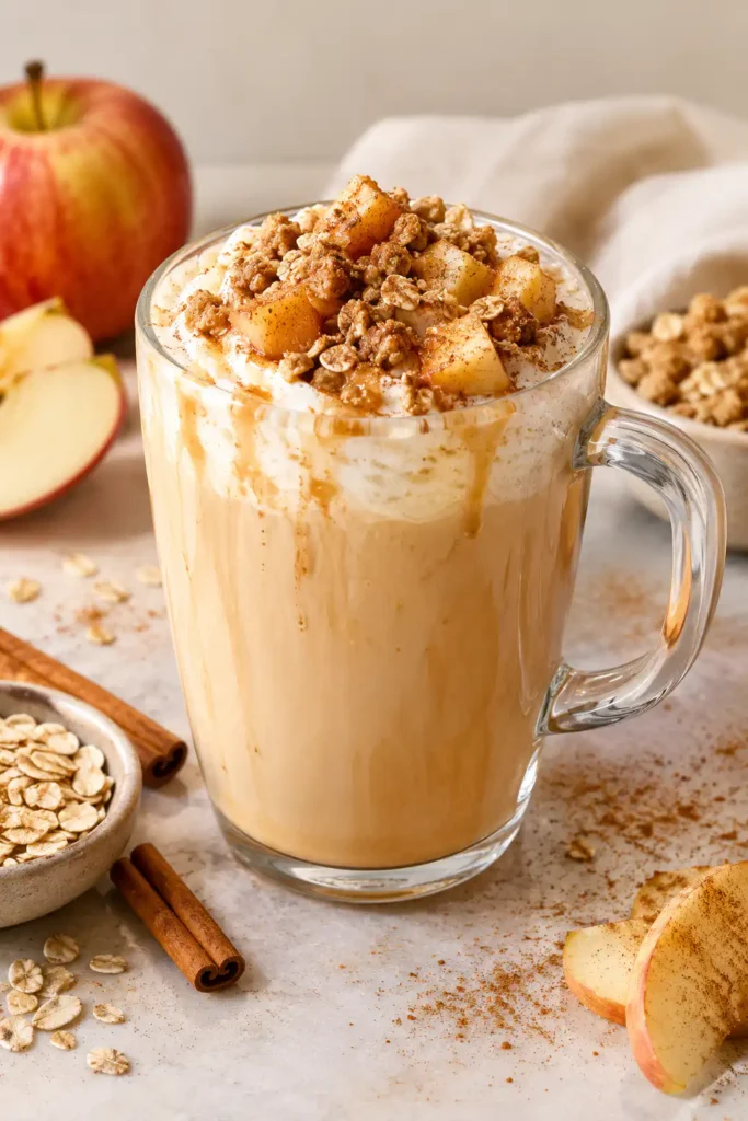Apple Crisp Oatmeal Milk Latte