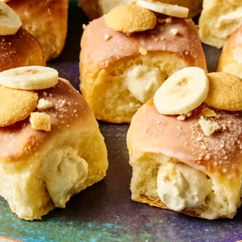 Banana Pudding Hawaiian Roll Donuts