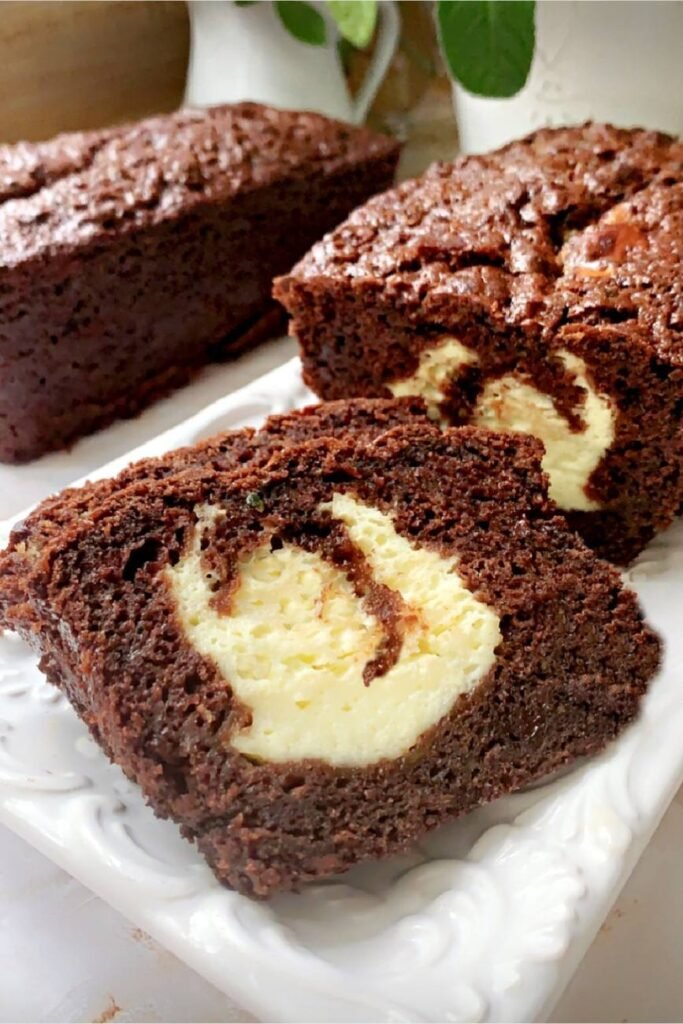 Cheesecake Swirl Chocolate Zucchini Bread