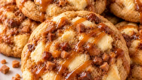 Cheesecake Toffee Cookies – Chewy and Creamy