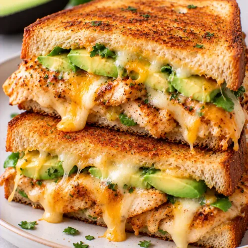Chicken Avocado Melt Cheese Sandwich – Crispy and Delicious
