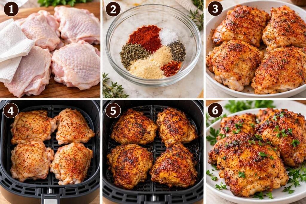 Crispy Air Fryer Chicken Thighs (Juicy & Golden)