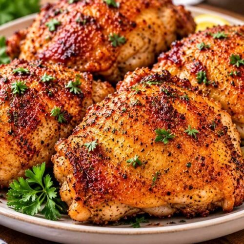 Crispy Air Fryer Chicken Thighs (Juicy & Golden)