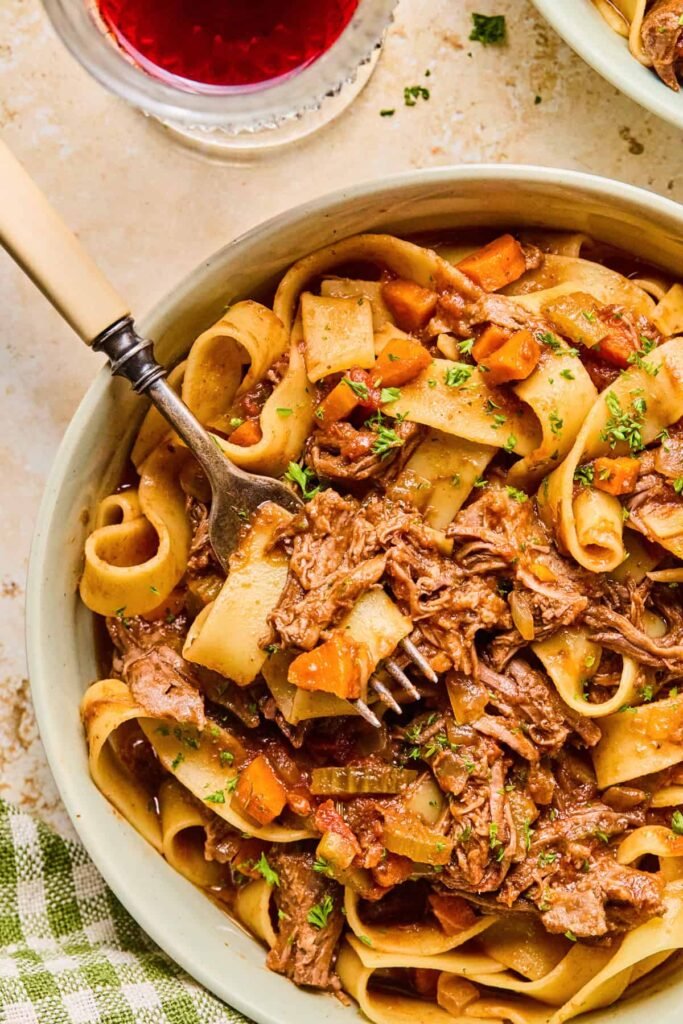 CrockPot Short Rib Ragu With Pappardelle