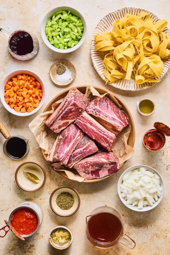 CrockPot Short Rib Ragu With Pappardelle Ingredients