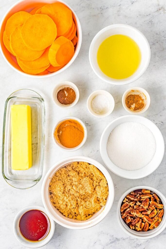 Easy Oven Baked Candied Yams Ingredients-150kb