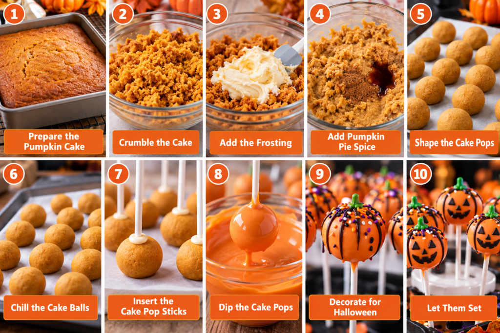 Easy Pumpkin Pie Cake Pops for Halloween