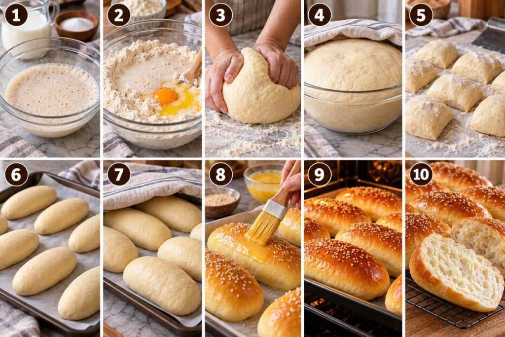 Fluffy Sandwich Rolls