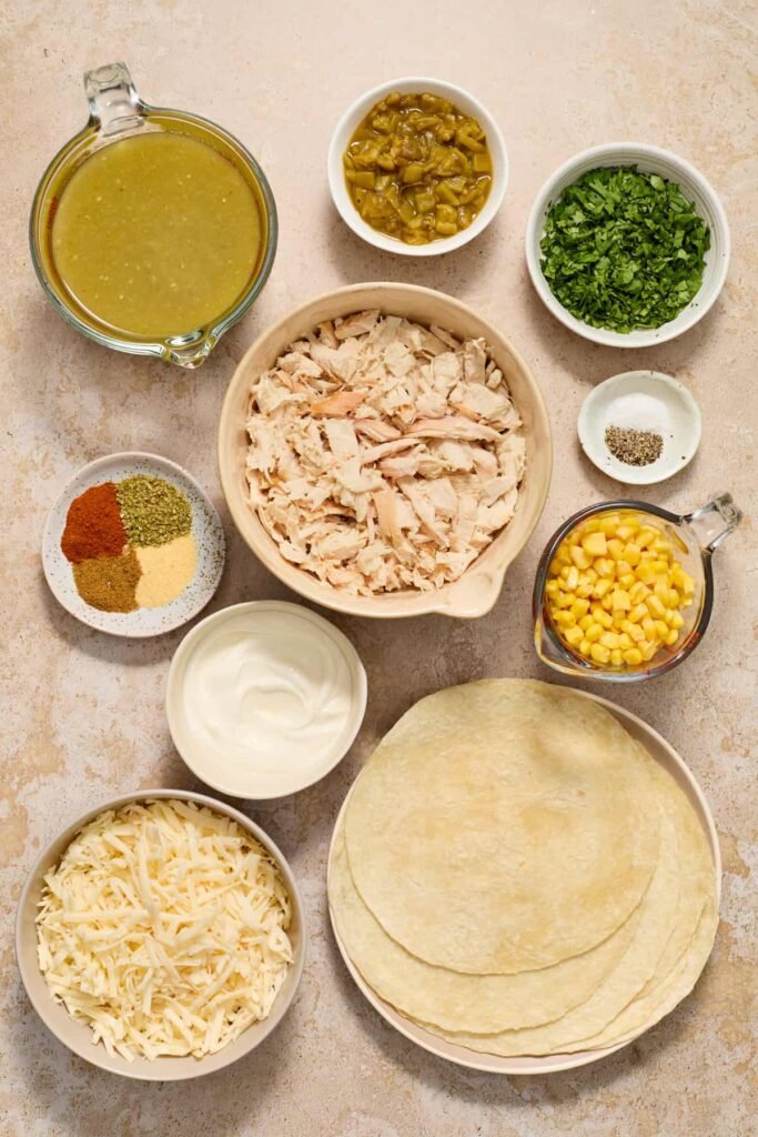 Green Chicken Enchiladas Ingredients