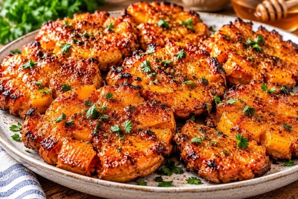 Honey Butter Smashed Sweet Potatoes-150kb