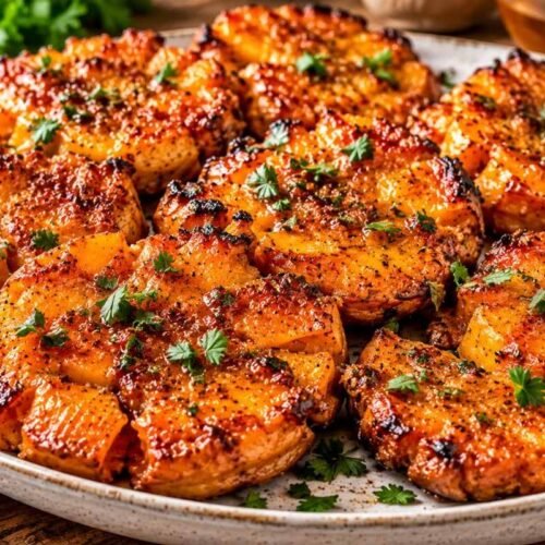 Honey Butter Smashed Sweet Potatoes-150kb