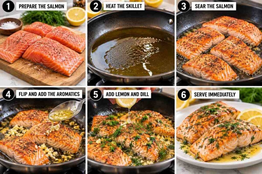 10-Minute Pan-Seared Lemon Dill Salmon