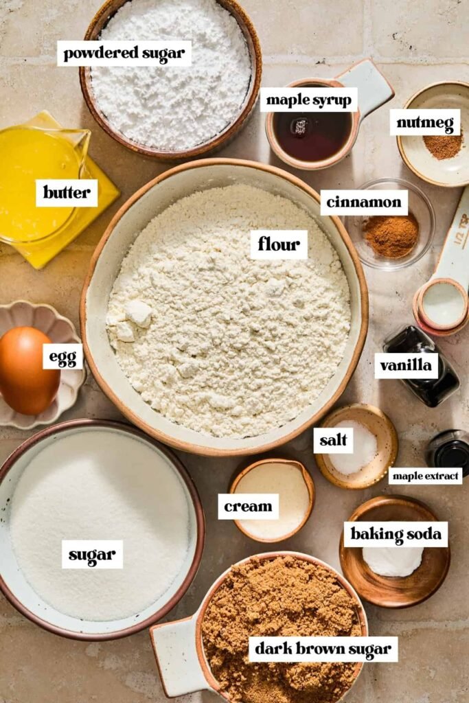 Maple Brown Sugar Cookies Ingredients