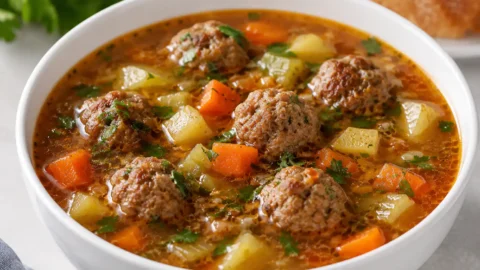 Meatball Soup – Tender and Flavorful