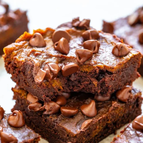Pumpkin Chocolate Chip Brownies