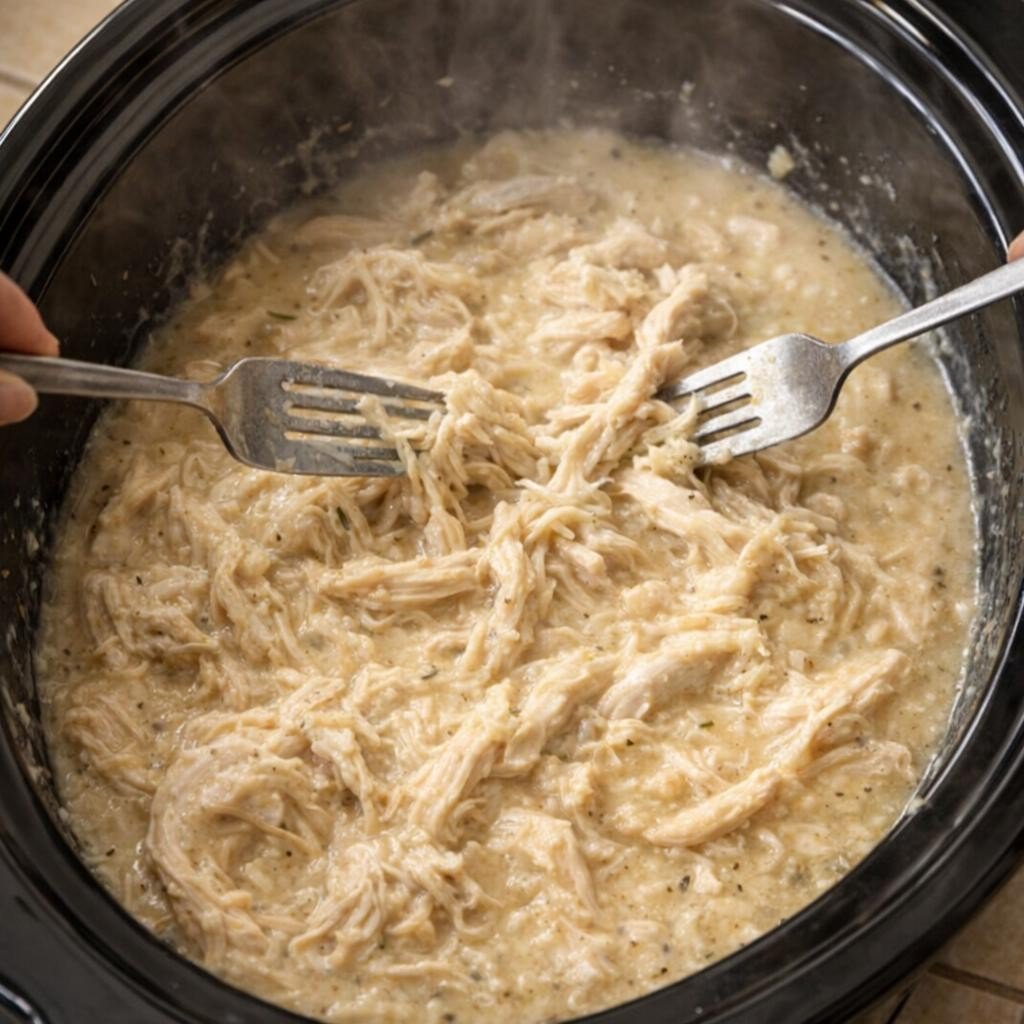 Easy Crockpot Chicken & Gravy
