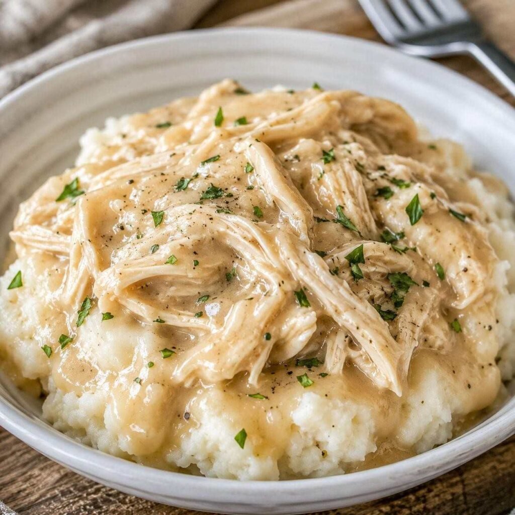 Easy Crockpot Chicken & Gravy