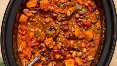 Slow Cooker Sweet Potato Turkey Chili