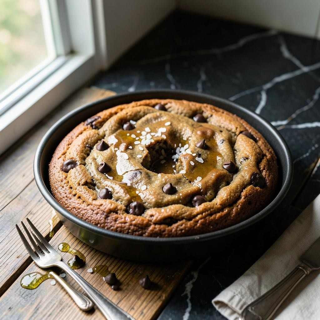 Soft and Chewy Chocolate Chip Cookie Cake