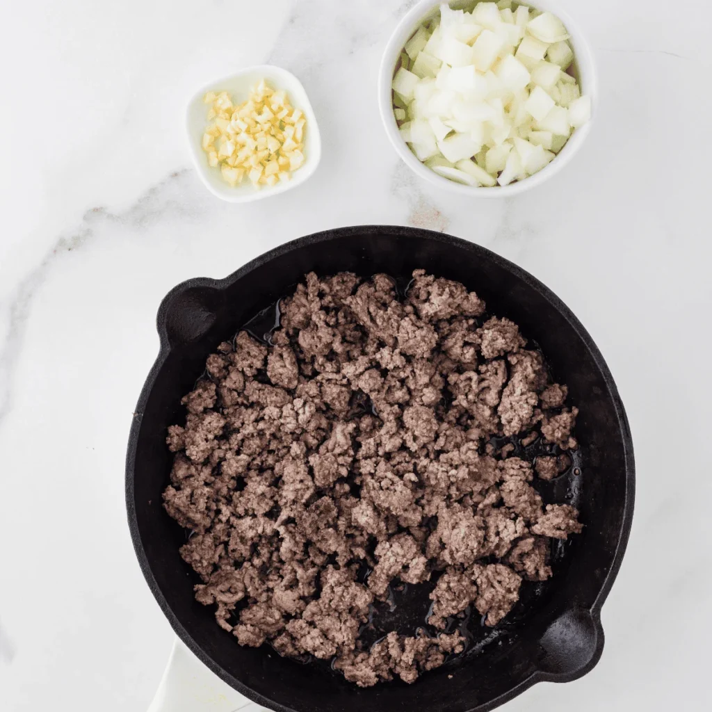 Step 1 Brown the beef