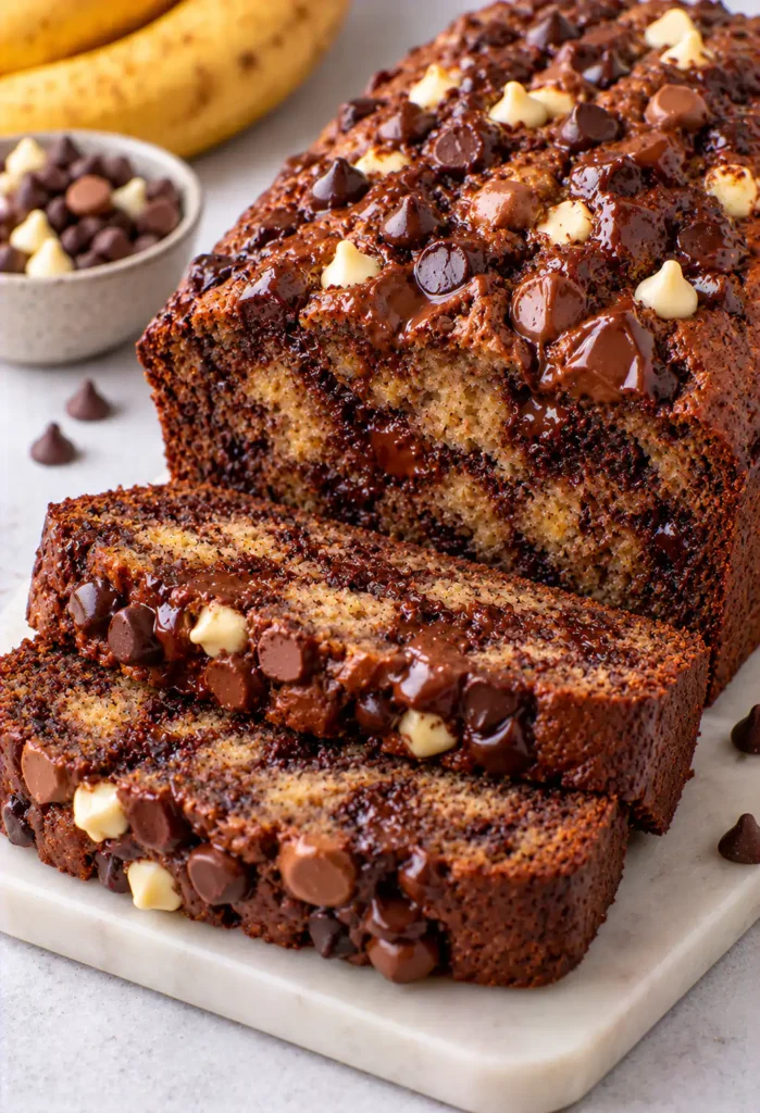 Triple Chocolate Banana Bread – Moist and Rich